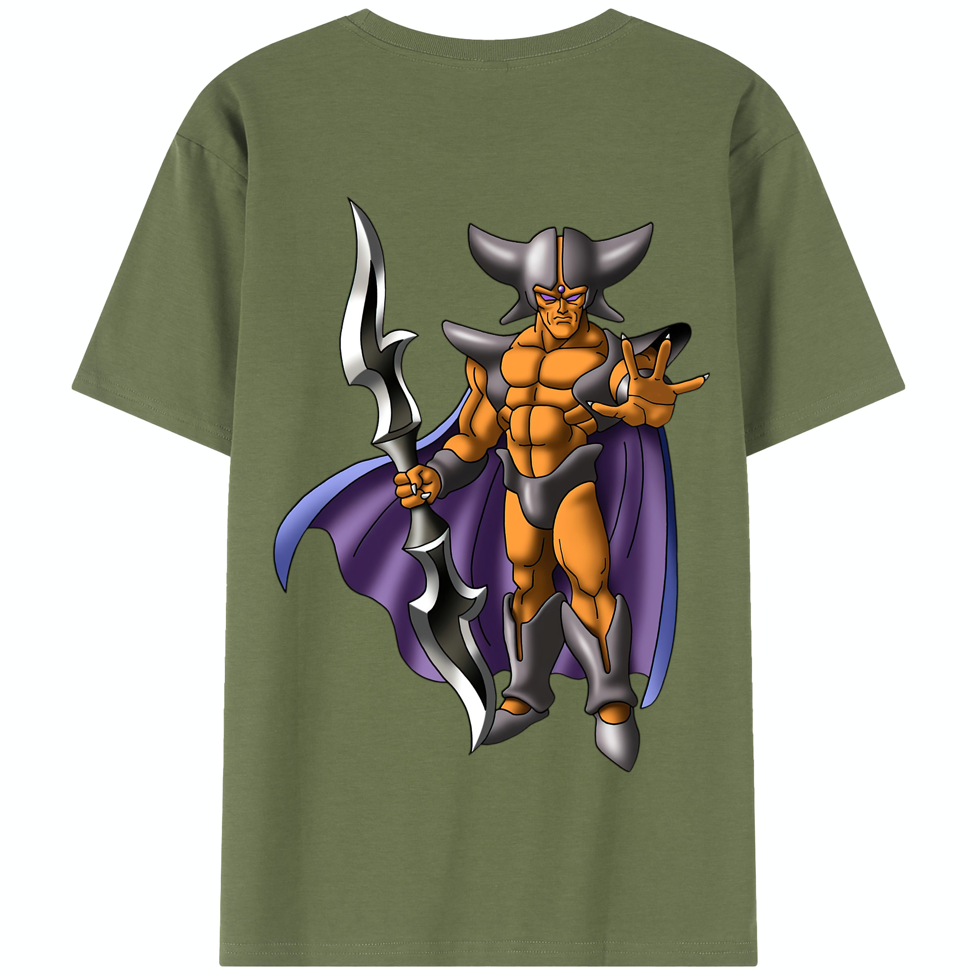 （画像用） ドラゴンクエスト Doragon Kuesuto Dragon Quest 綿100％半袖Tシャツ（背面プリント）